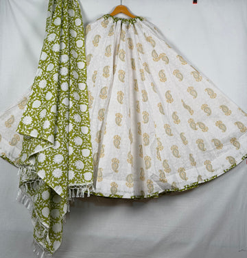 White special cotton lahenga choli