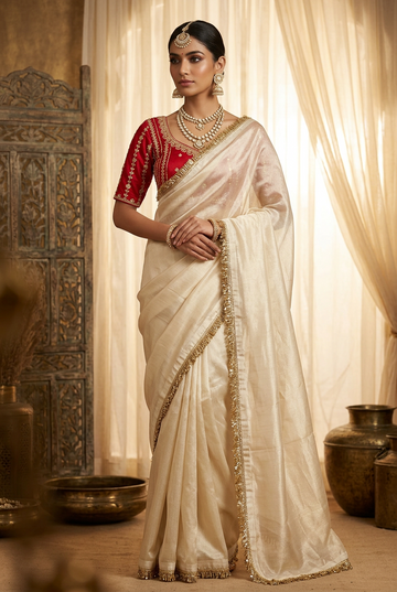 Orgenza saree with Ready Blouse