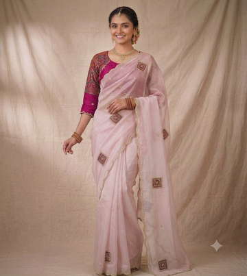 Ready Blouse elegant look saree