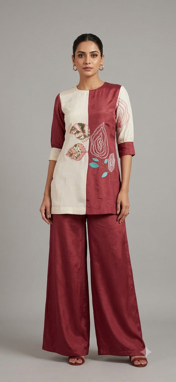 short kurti with plazo