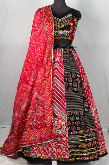 Premium Cotton Printed Lehenga with 2 Blouses & Dupatta