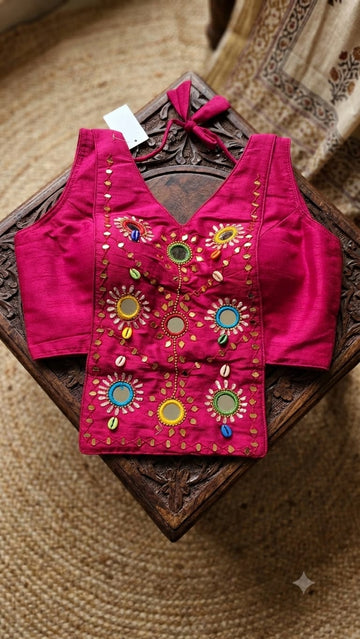 Jamdani Silk Navratri Blouse